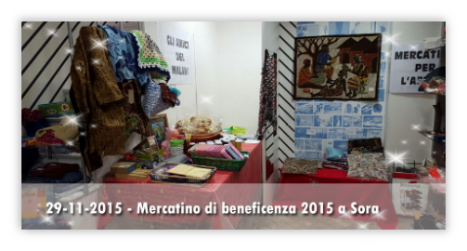 Mercatino di beneficenza a Sora